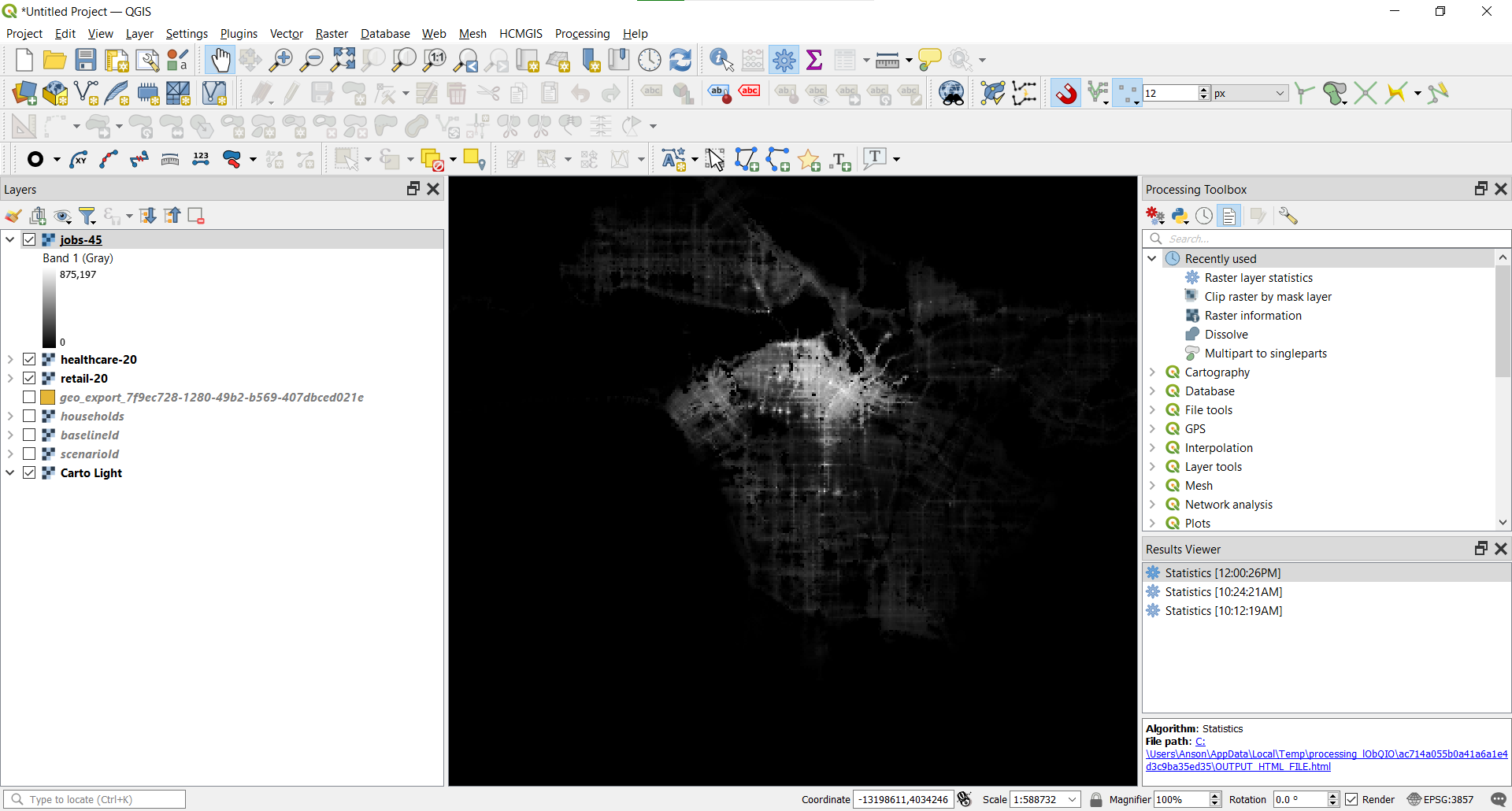 Loading raster layers into QGIS