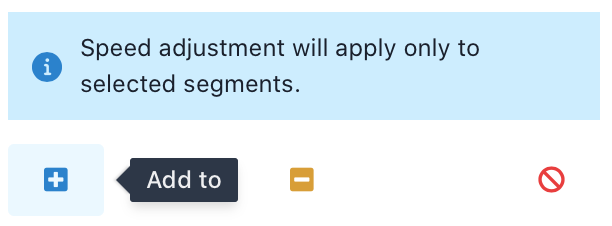 Options for selecting segments of trip patterns